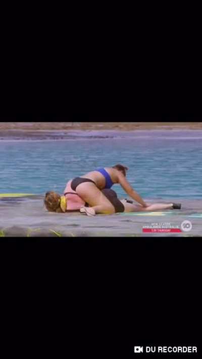 How Humiliating! Phoebe pinned to the ground with an ass on her face, twerked on and laughed at on LIVE TV!
