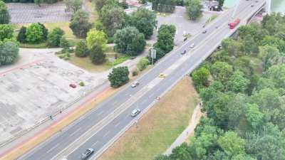 Aerial View of a Misplaced Car