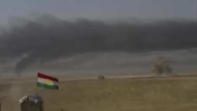 Suicide bomber, being attacked by Peshmerga unit, loses control and successfully fails (oct. '16)
