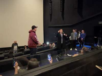 Checkout who showed up to our theater before MoM!