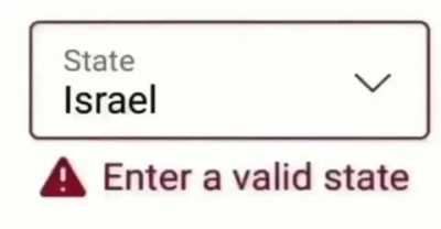 "Israel? more like is not real"