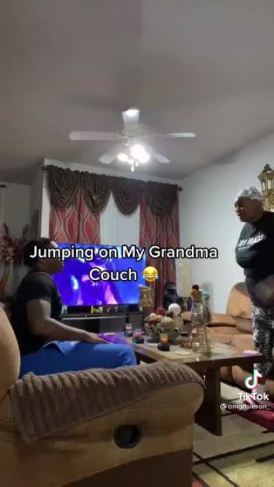 Asshole jumps on grandmother&rsquo;s couch like a trampoline for internet likes