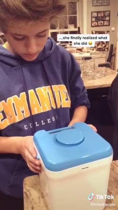 Getting her phone stuck in phone jail for two days by accident