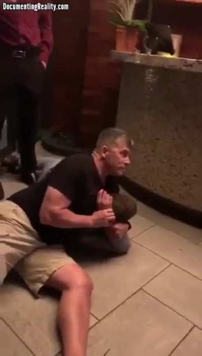 Dude wasn&rsquo;t so tough after he got taken to the ground😂 pathetic 