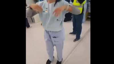 Pictures and clip is from 3 teens collapse in a vaccination hub in Australia after getting the covid-19 shots- [Person who records it, is told "it's inappropriate/not-allowed to record"]