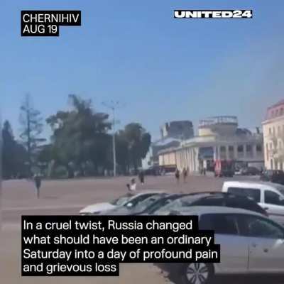 "A typical Saturday turned by Russia into a day of pain and loss. There are casualties, there are wounded," commented Volodymyr Zelenskyy on the consequences of a missile strike on the center of Chernihiv.