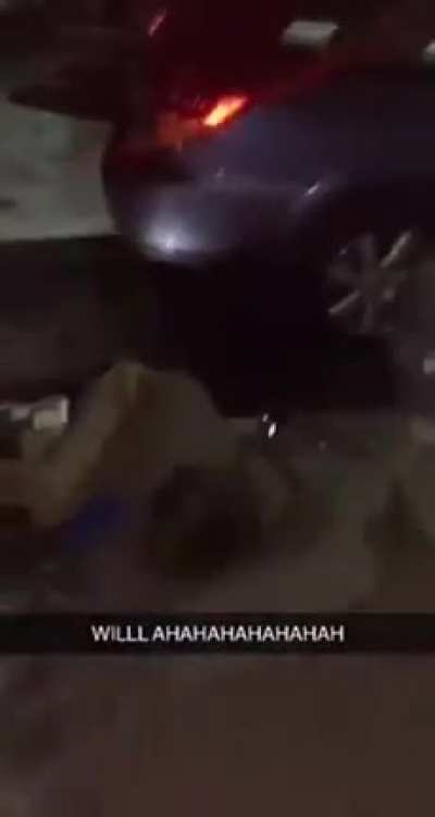 He fell like a cartoon character!