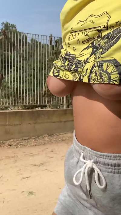 I was dared to go braless in public &hellip; and I got caught
