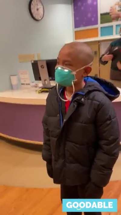 Julian was born with a rare bone marrow disease. At 8 years old, he finally got a stem cell transplant &mdash; but then he needed extensive chemotherapy. On his last day, this is how hospital staff surprised him.