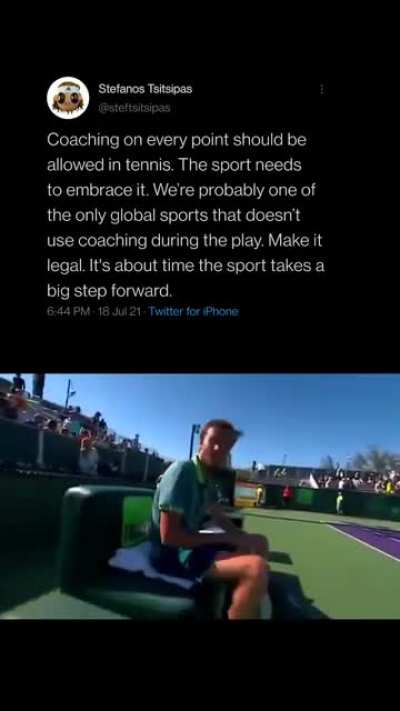 Coaching on court? Always trust Medvedev to best articulate the opinions :)