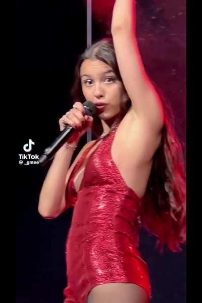 The lady in red