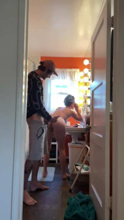 I make him wait like this until I&rsquo;m done getting ready. [MF] MILF