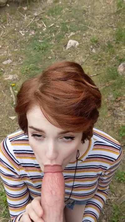 I want to walk back down the trail, with your cum on my face [gif]