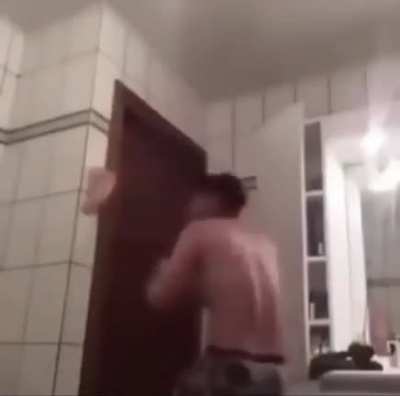 5 Year old me with my dad in the shower