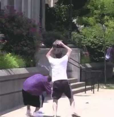 "Baseball catch" prank