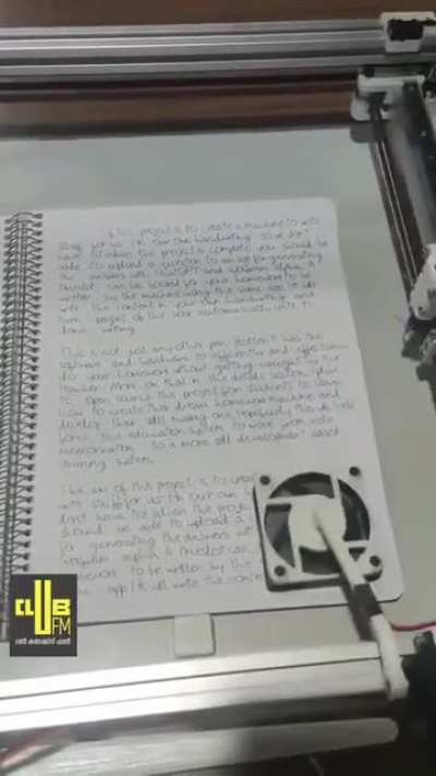 Meet Devdutt, engg.student from Thrissur, who invented "Homework Machine" after being bogged down of his bulky assignments. And guess what, it can write those assignments and homeworks  in your (own) selected handwriting 😎