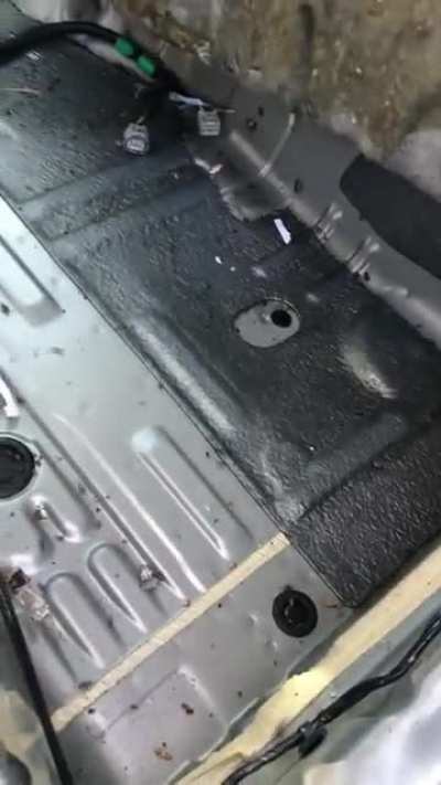 They literally had kids sitting in this car too.