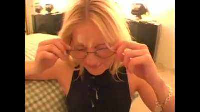 This blonde didn't dig her facial (with post show) - source unknown