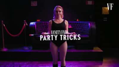 Florence Pugh showing some contortionist skill