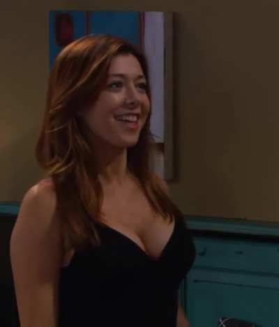 Alyson Hannigan saying she wants a baby in her while wearing a push up bra drives me crazy
