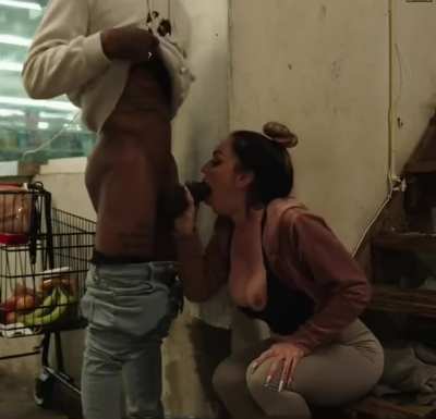 Teen sucking a BBC