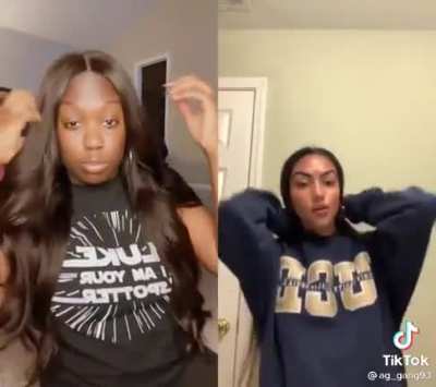 The caption was: "and yt ppl think we get our hair from them..." 🥴