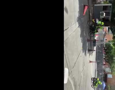 Police shooting at innocent civilians today 5/5/21 in Cali, Colombia