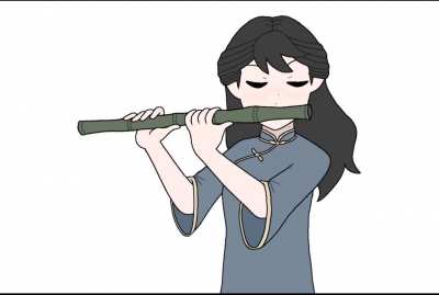 Qi Xi playing Legend of Zelda: Saria's Song on the flute