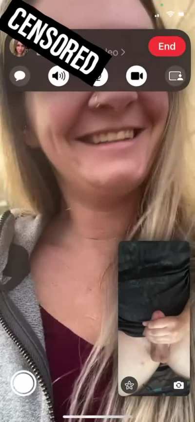 Cute MILF neglects her sons football practice to watch me beat my young meat on facetime