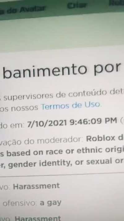 O motivo do ban kkkkkkkkkk