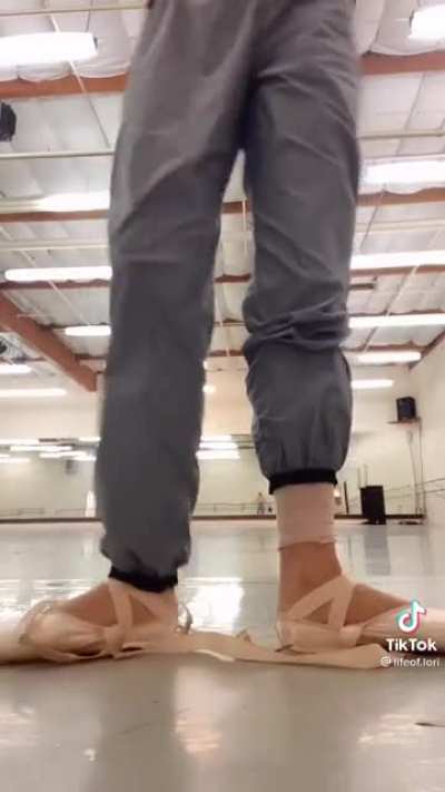 Breaking in new pointe shoes