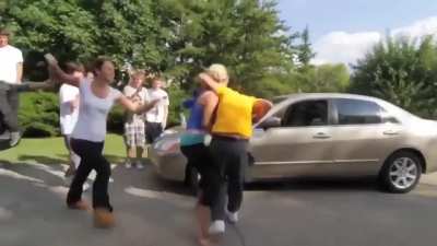 college girls fight (1 bloodied at the end)