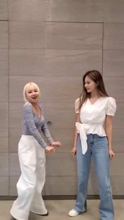 Chaeyoung and Tzuyu "Look carefully and copy me"