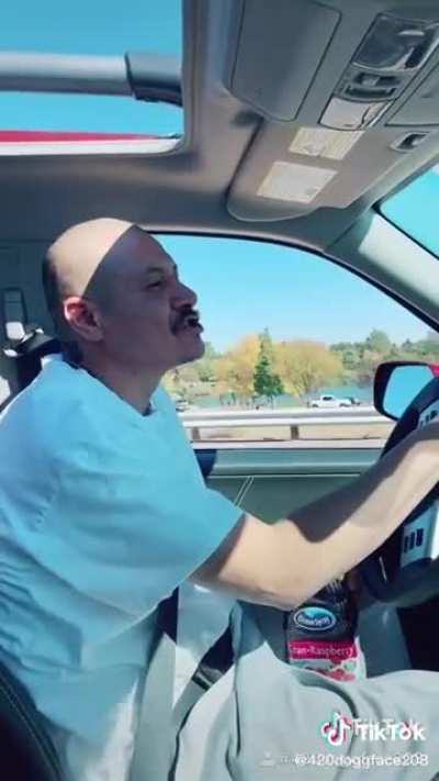 Dude was duetted by Mick Fleetwood and given a car by Ocean Spray. First time in his new ride.