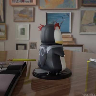 Made this Pen-Pen bobblehead!