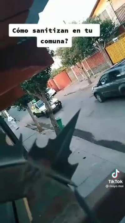 Cazacovid sanitizando en la comuna de San Bernardo @mayo.mai