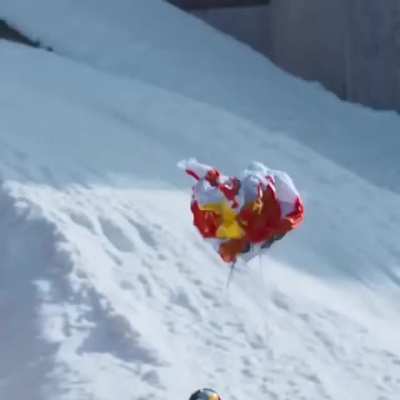 HMRB while I paraglide ski down this mountain