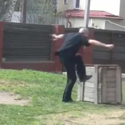 He has a black belt in Crackhead Kung Fu