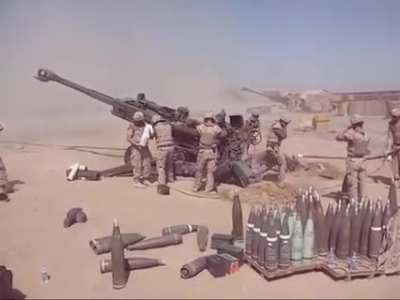 Canadian Gunners lay down 6 rounds in a minute during counter barrage