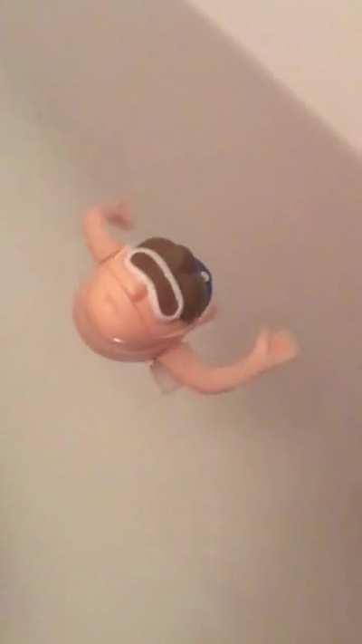 Swimming bath toy... that just looks like it&rsquo;s drowning