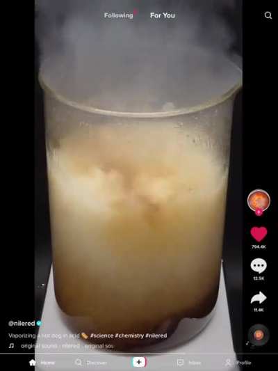Dissolving his weiner in acid