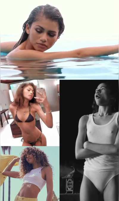 A collage of Zendaya&rsquo;s beauty