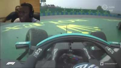 KSI plays as Bottas