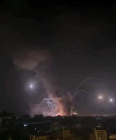 More missiles going off like fireworks in Beirut.
