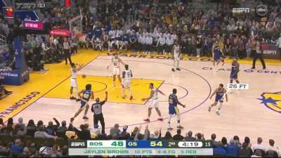 [Highlight] Curry gets fouled on the 26 footer by Brogdon but sinks it anyway for the 4 point play opportunity