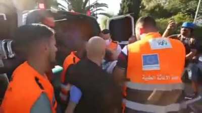 Israeli police shooting a girl with a rubber coated bullet when she was in her backyard in Sheik Jarrah.