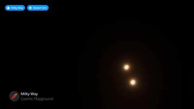 Roche Lobe in a close binary system - an astrophysical simulation on a mobile phone! (Credit: Milky Way app)