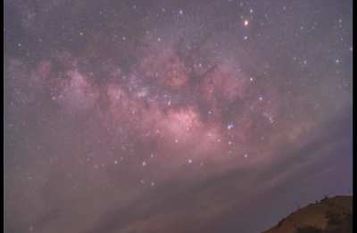 Timelapse of the earth&rsquo;s rotation, anchored on the Milky Way core (OC)