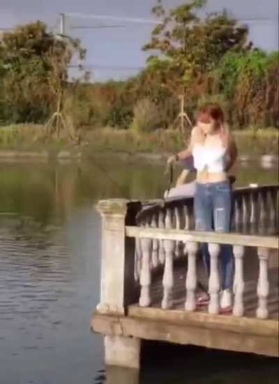 Freeing her phone
