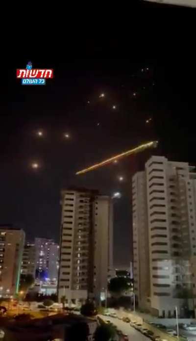 &mdash; More footage of the "iron dome" being overwhelmed and failing to intercept rockets